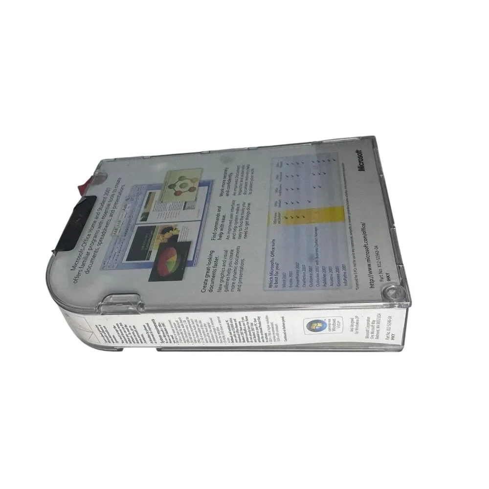 Microsoft MS Office 2007 Home and Student Disc and Product Key In Original Case